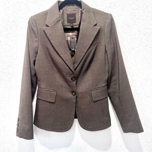 The Limited Brown‎ Blazer with Fitted Silhouette and Long Sleeves 6